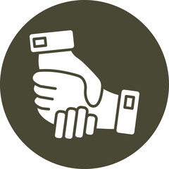 Partnership Glyph Circle Icon