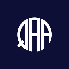 Obraz premium qaa circle logo design
