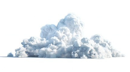 Cumulus solid isolated white background. isolated on a solid white background. Illustrations