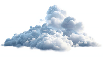 Cumulus solid isolated white background. isolated on a solid white background. Illustrations