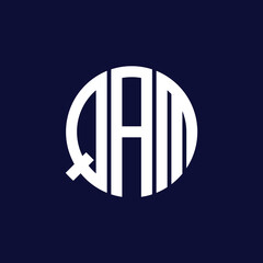 qam circle logo design