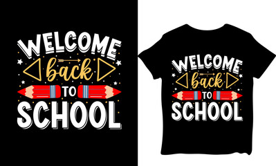 Obraz premium Back to school T-shirt design, vector tshirt design, new vector Back to school tshirt design, t shirt designs, school day, books, unique design, illustrations t shirt design, creative designer