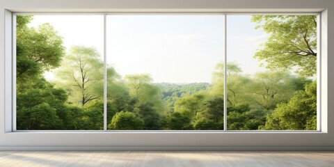 Window View of Lush Greenery