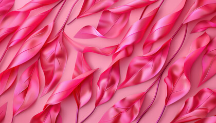 Pink leaves with a pink background