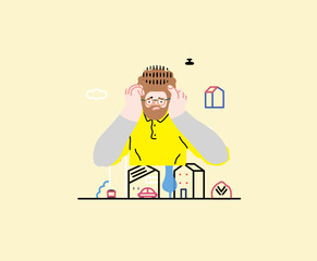 Creative Workspace: Video Conference, modern flat vector concept illustration of person engaging in virtual business meeting Connectivity, collaboration, digital interaction, remote work, productivity