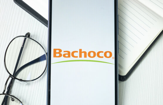 New York, USA - 30 June 2024: Bachoco Logo on Phone Screen, Company Icon
