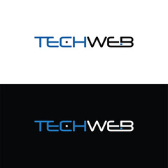 TECHWEB WORD MARK TECHNOLOGY LOGO DESIGN