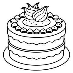Birthday cake vector illustration 