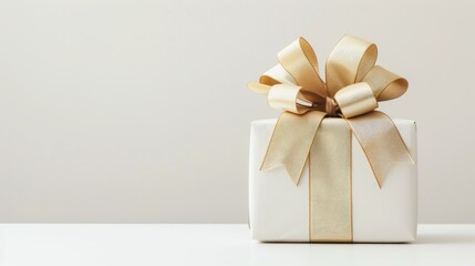 Luxurious surprise gift with ribbon on white surface Ideal for occasions like Christmas Valentine s Day birthdays or engagements Can also represent corruption bribery or small kickbacks