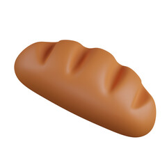3d render  bread  illustration