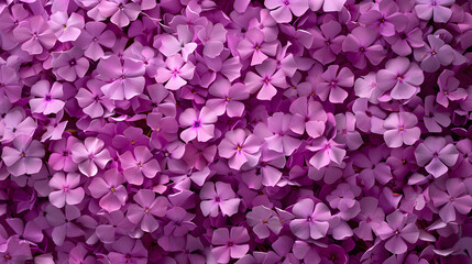 Fototapeta premium A solid carpet of magenta phlox flowers. isolated on a solid magenta background. Illustrations