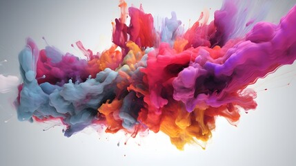 Naklejka premium Vibrant Multicolor Explosion of Digital Art Creativity