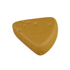 3d render  cheese slice  illustration