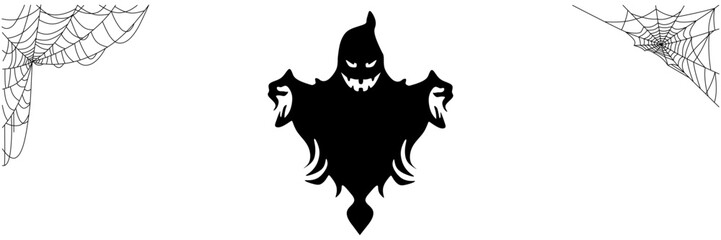 ghost silhouette illustration background for a halloween day