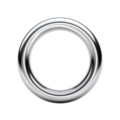  Futuristic Chrome Circle Shape Isolated on white and transparent background