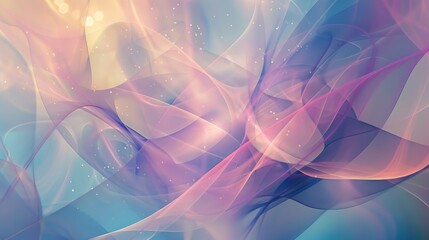 Obraz premium A modern abstract background with overlapping transparent shapes in cool tones