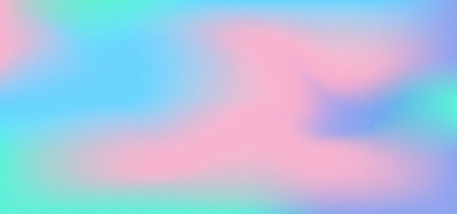 Obraz premium Soft blur aura gradient design wallpaper with noise texture effect. Aesthetic y2k grainy background. Vector illustration