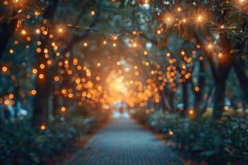 a serene treelined path with sunlight professional photography