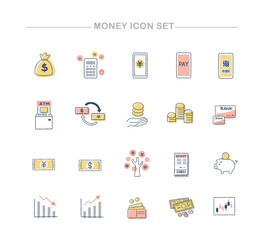 お金のイメージ2　アイコンセット	