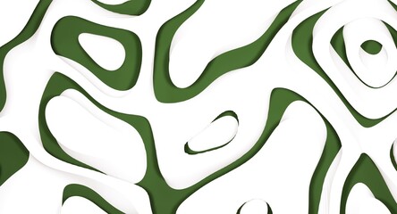 green 3d abstract background with shadow in voronoi textures, suitable for abstract background. contour effect