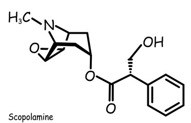 Chemical, organic structure : scopolamine