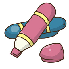 Pen marker in back to school concept illustration