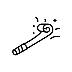 party blower icon vector in line style
