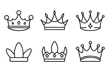 Royal Crown Line Art Timeless Sketch Art