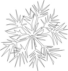 Vector silhouette illustration sketch detailed drawing of leaf and flower symbol logo icon design