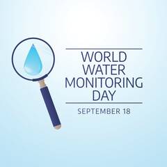 vector graphic of World Water Monitoring Day ideal for World Water Monitoring Day celebration.