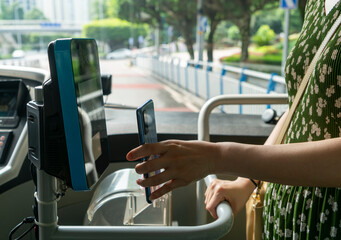 Scan the QR code on your phone and take a bus