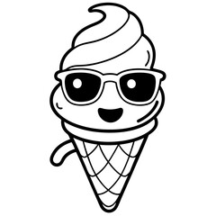ice cream cone  art illustration