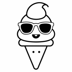 ice cream cone  art illustration