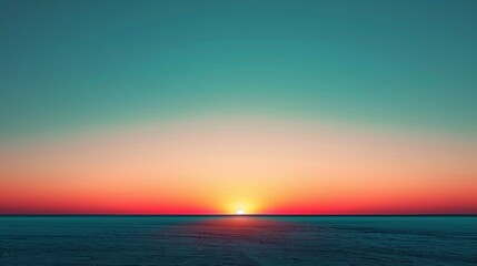 Fototapeta premium minimal sunset sky with no cloud, minimalistic, white street in the bottom, 