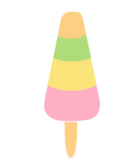 Ice cream clip art design on plain white transparent isolated background for sign, decal, card, shirt, hoodie, sweatshirt, apparel, tag, mug, icon, poster or badge