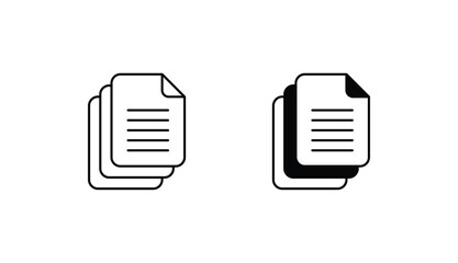 Document icon design with white background stock illustration