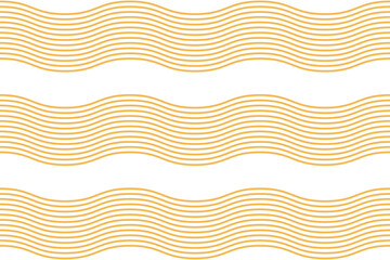 Spaghetti or noodle wavy yellow and white pattern. on white background.	