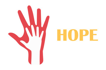A hand extended to provide help or show the way. Symbol of help and assistance. Lending a helping hand to others is best used for educational purposes.