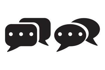 Speech bubble icon vector design template. Notification icon, communication symbol.