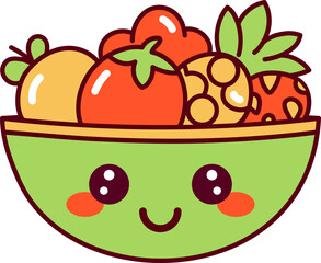 Kawaii Cute Fruit Bowl