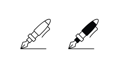 Pen icon design with white background stock illustration