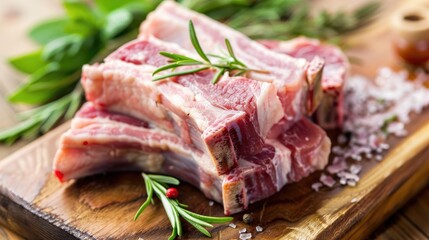Fototapeta premium Pork meat available at grocery store