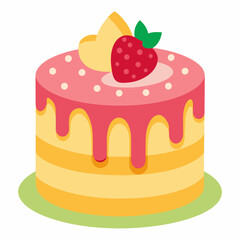 Birthday cake vector illustration 