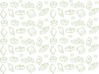 Traditional Indonesian Food and Snacks Illustration Drawing