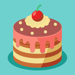 Birthday cake vector illustration 