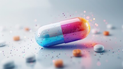 Create sleeping pills, photorealistic on white background, clean and detailed, illustration background