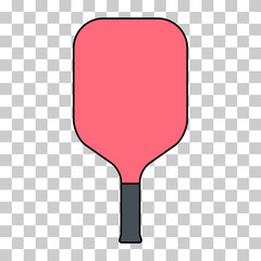 Pickleball racket sport, indoor paddle icon, web flat symbol vector illustration