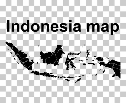 Indonesia detailed map shape, Flat web graphic concept icon symbol vector illustration