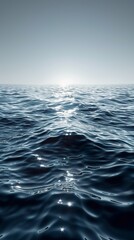 Naklejka premium Ocean's Serenade: A Harmonious Dance of Waves and Sunlight