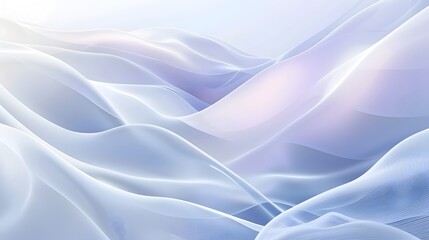Fototapeta premium Ethereal Blue Waves - Abstract Digital Landscape Background